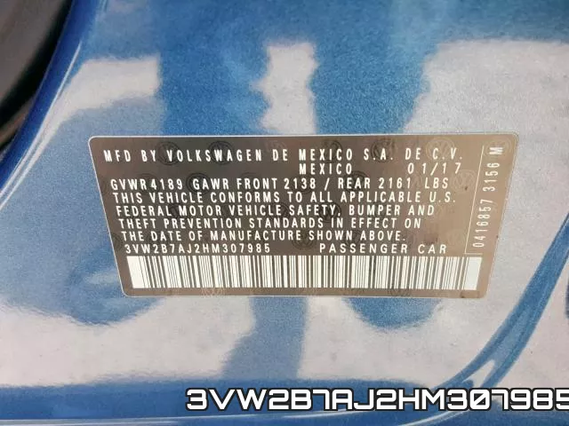 3VW2B7AJ2HM307985 фото 2