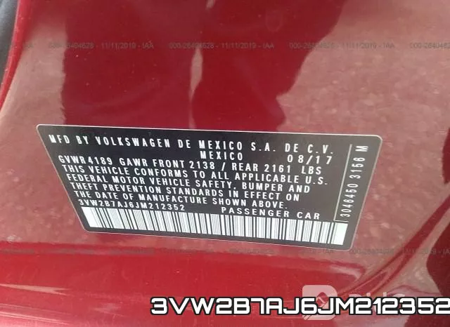 3VW2B7AJ6JM212352 фото 10
