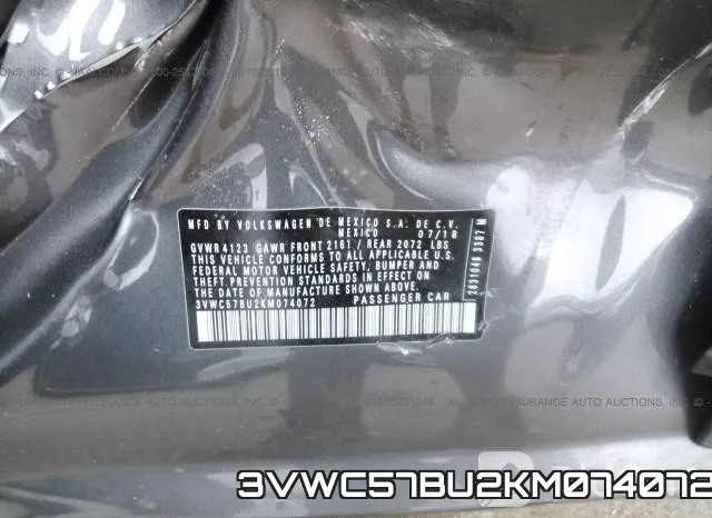 3VWC57BU2KM074072 фото 10