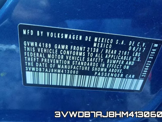 3VWDB7AJ8HM413060 фото 2