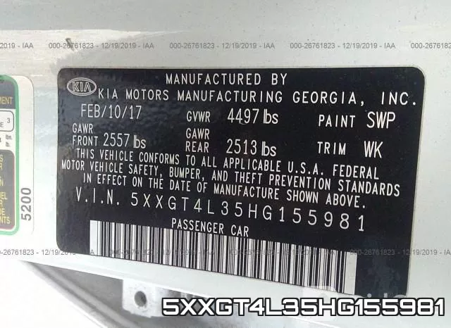 5XXGT4L35HG155981 фото 10