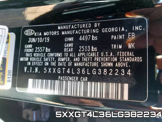 5XXGT4L36LG382234 фото 2
