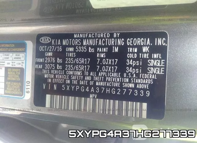 5XYPG4A37HG277339 фото 10