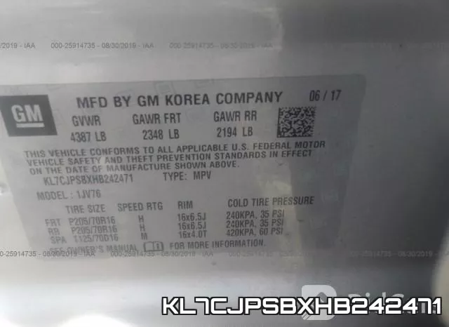 KL7CJPSBXHB242471 фото 10