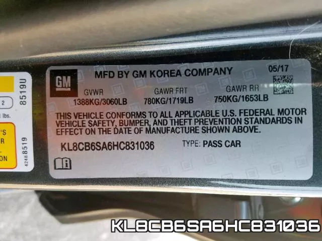 KL8CB6SA6HC831036 фото 2