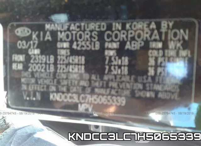 KNDCC3LC7H5065339 фото 10