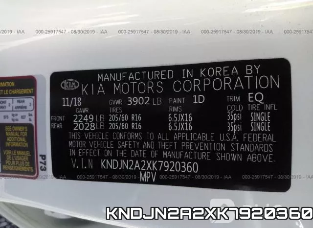 KNDJN2A2XK7920360 фото 10