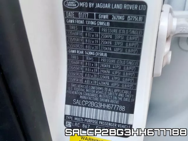 SALCP2BG3HH677788 фото 2