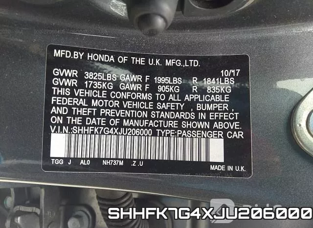 SHHFK7G4XJU206000 фото 10