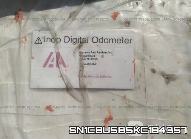 SN1CBU5B5KC184357 фото 8