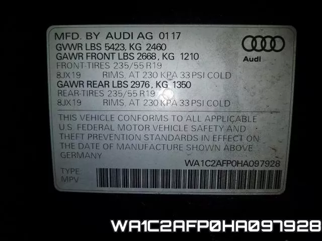 WA1C2AFP0HA097928 фото 2