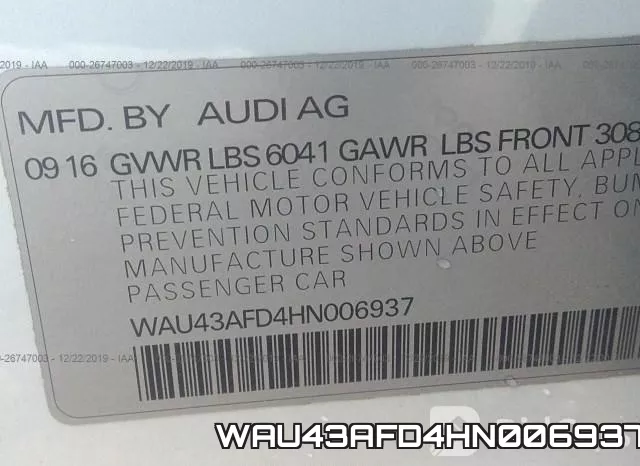 WAU43AFD4HN006937 фото 10