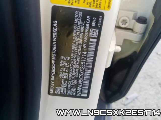 WMWLN9C5XK2E51714 фото 2