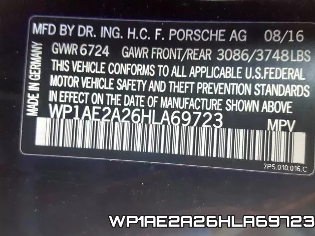 WP1AE2A26HLA69723 фото 2