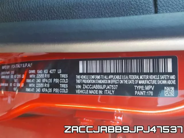 ZACCJABB9JPJ47537 фото 2
