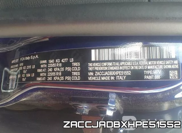 ZACCJADBXHPE51552 фото 10