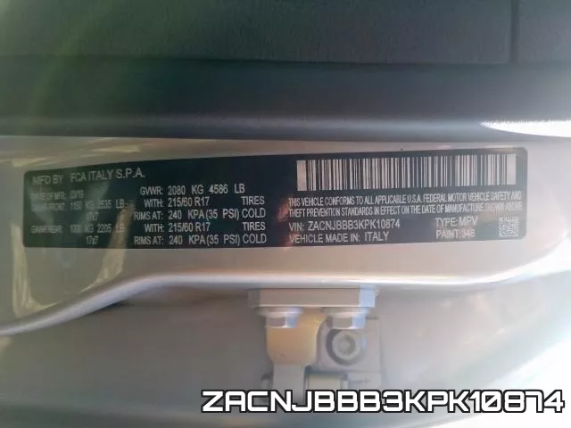 ZACNJBBB3KPK10874 фото 2