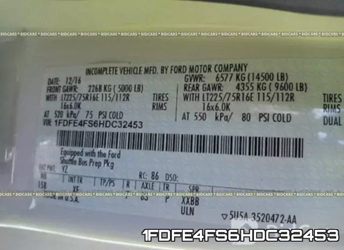 1FDFE4FS6HDC32453 фото 10