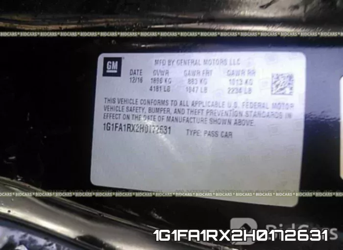 1G1FA1RX2H0172631 фото 10