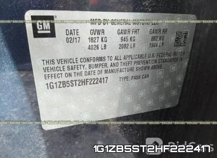 1G1ZB5ST2HF222417 фото 10