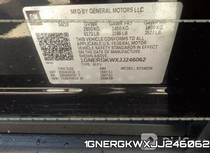 1GNERGKWXJJ246062 фото 10