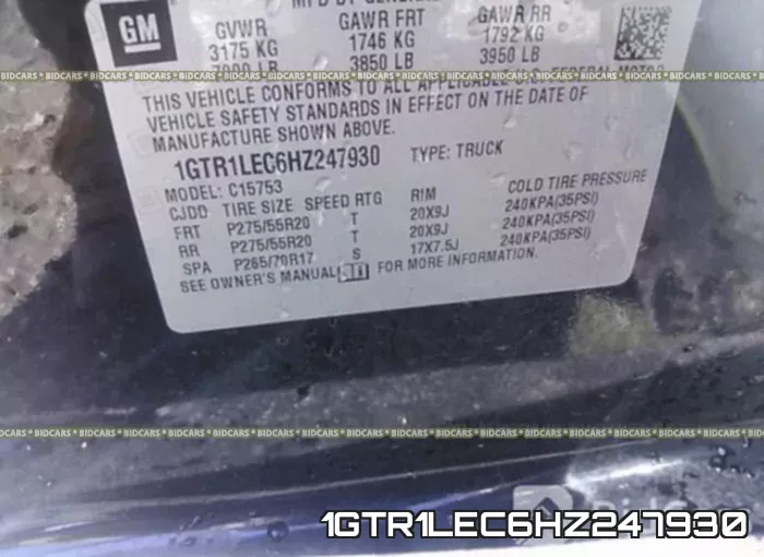 1GTR1LEC6HZ247930 фото 10