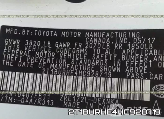 2T1BURHE4HC928719 фото 10