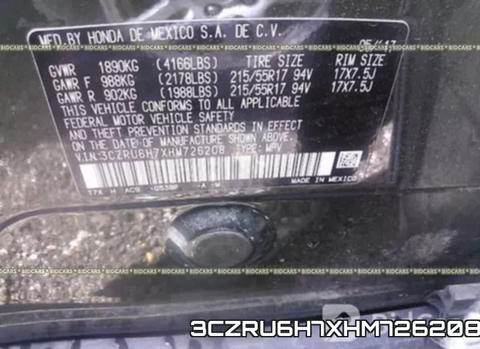 3CZRU6H7XHM726208 фото 10