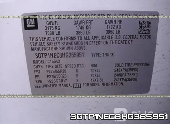 3GTP1NEC8HG365951 фото 10