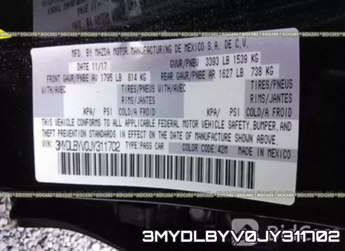 3MYDLBYV0JY311702 фото 10