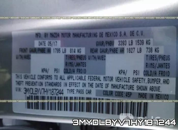 3MYDLBYV7HY187244 фото 10
