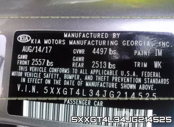 5XXGT4L34JG214525 фото 10