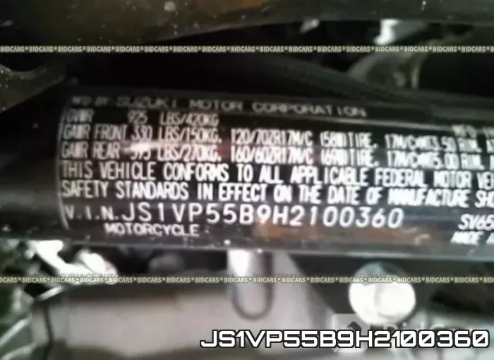 JS1VP55B9H2100360 фото 2