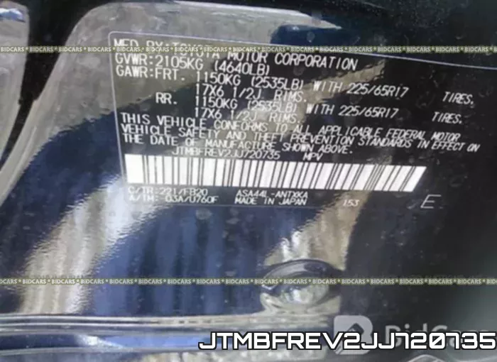 JTMBFREV2JJ720735 фото 10