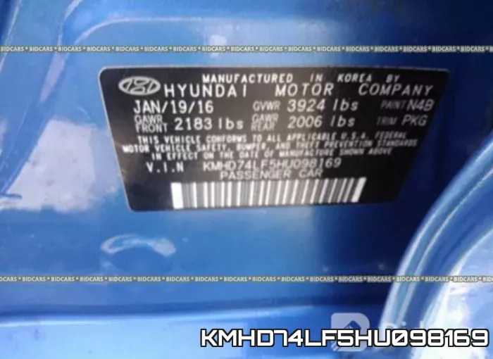 KMHD74LF5HU098169 фото 10