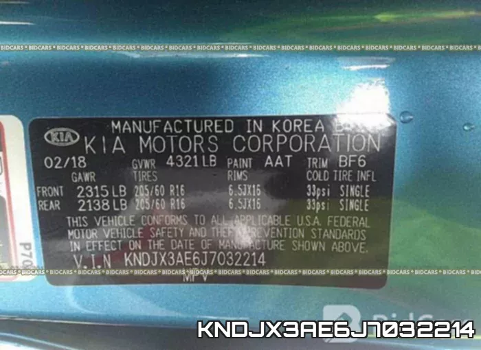 KNDJX3AE6J7032214 фото 10