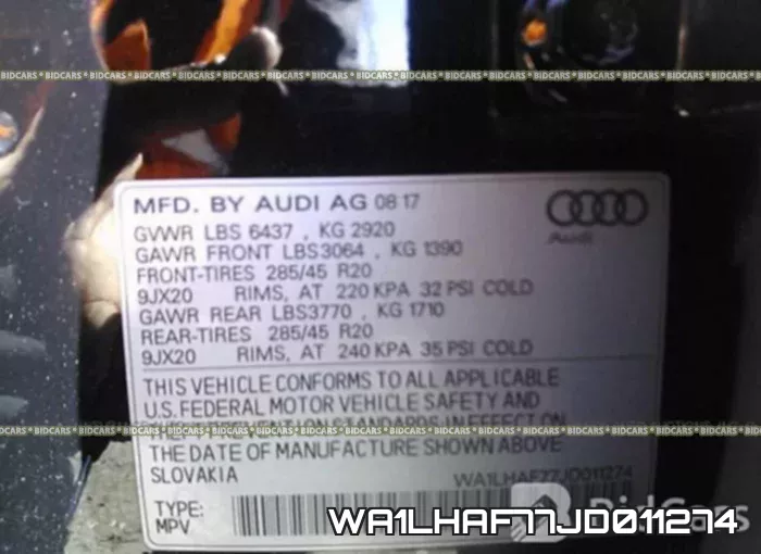 WA1LHAF77JD011274 фото 10