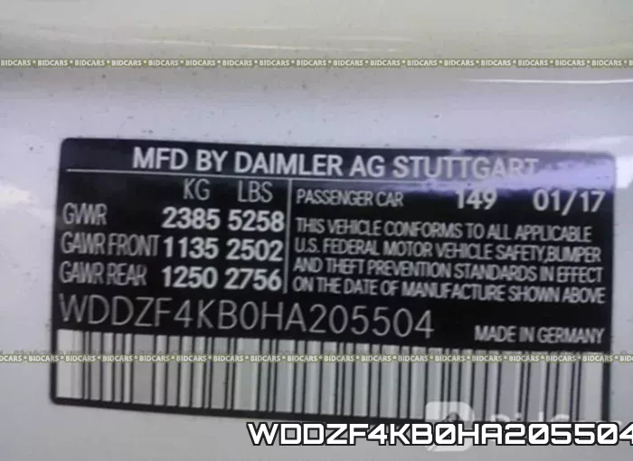 WDDZF4KB0HA205504 фото 10