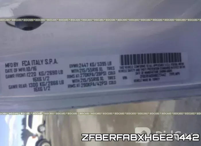 ZFBERFABXH6E27442 фото 10