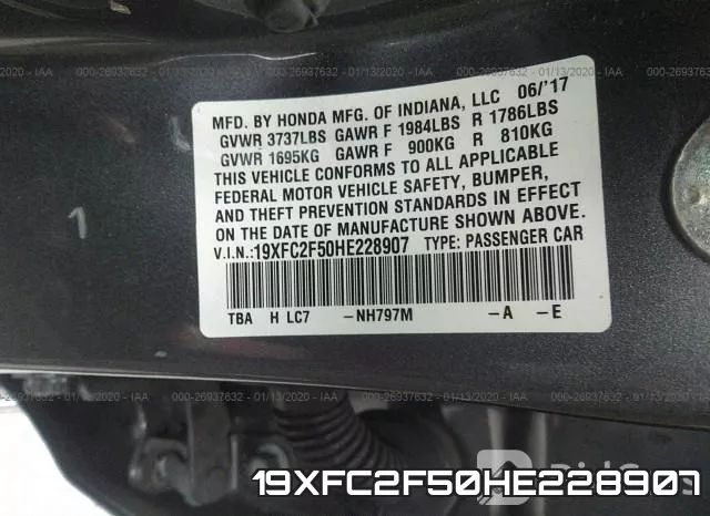 19XFC2F50HE228907 фото 10