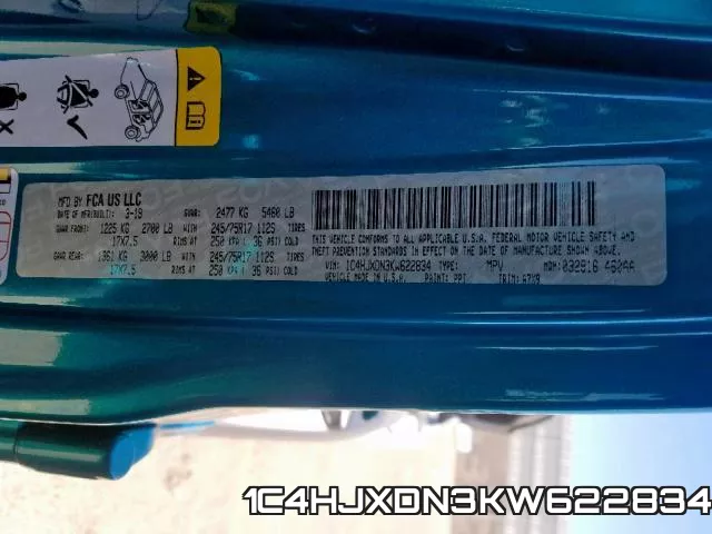 1C4HJXDN3KW622834 фото 2