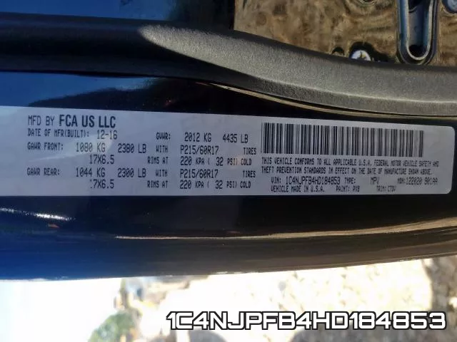 1C4NJPFB4HD184853 фото 2