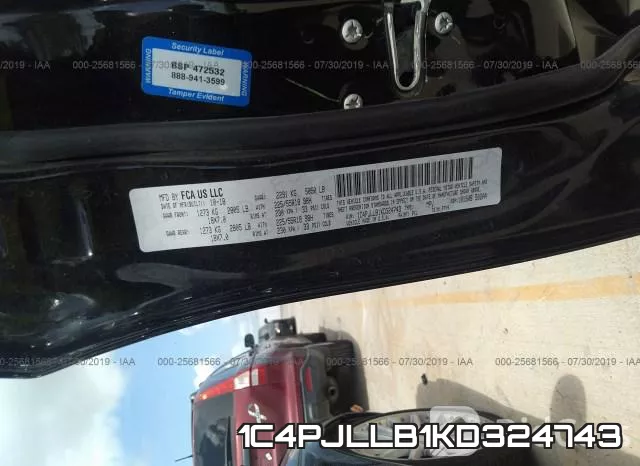 1C4PJLLB1KD324743 фото 10