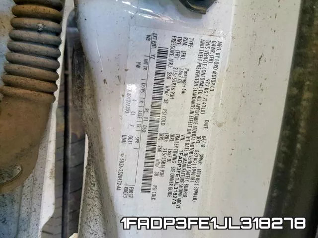 1FADP3FE1JL318278 фото 2