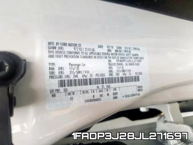 1FADP3J28JL271697 фото 2