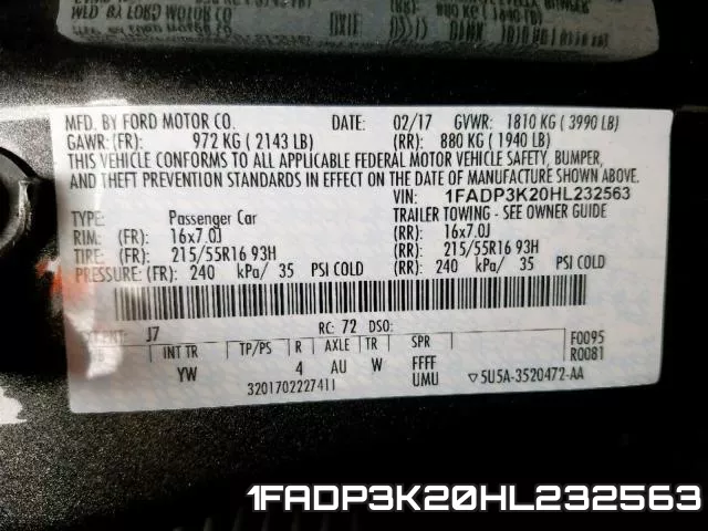 1FADP3K20HL232563 фото 2