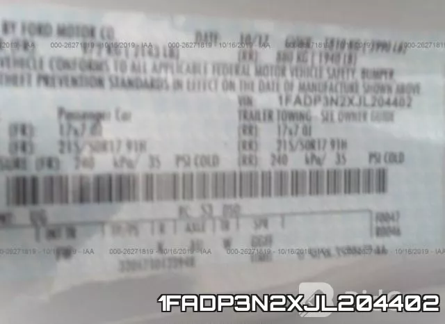 1FADP3N2XJL204402 фото 10