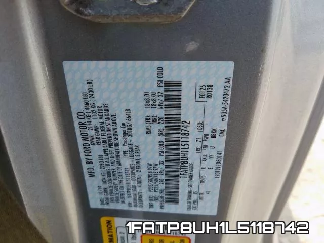 1FATP8UH1L5118742 фото 2