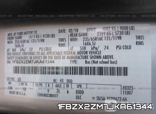 1FBZX2ZM7JKA61344 фото 10