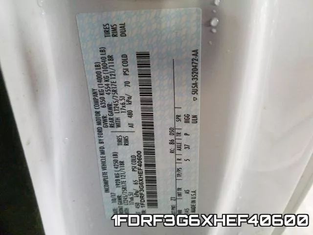 1FDRF3G6XHEF40600 фото 2